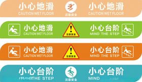 小心地滑小心台阶