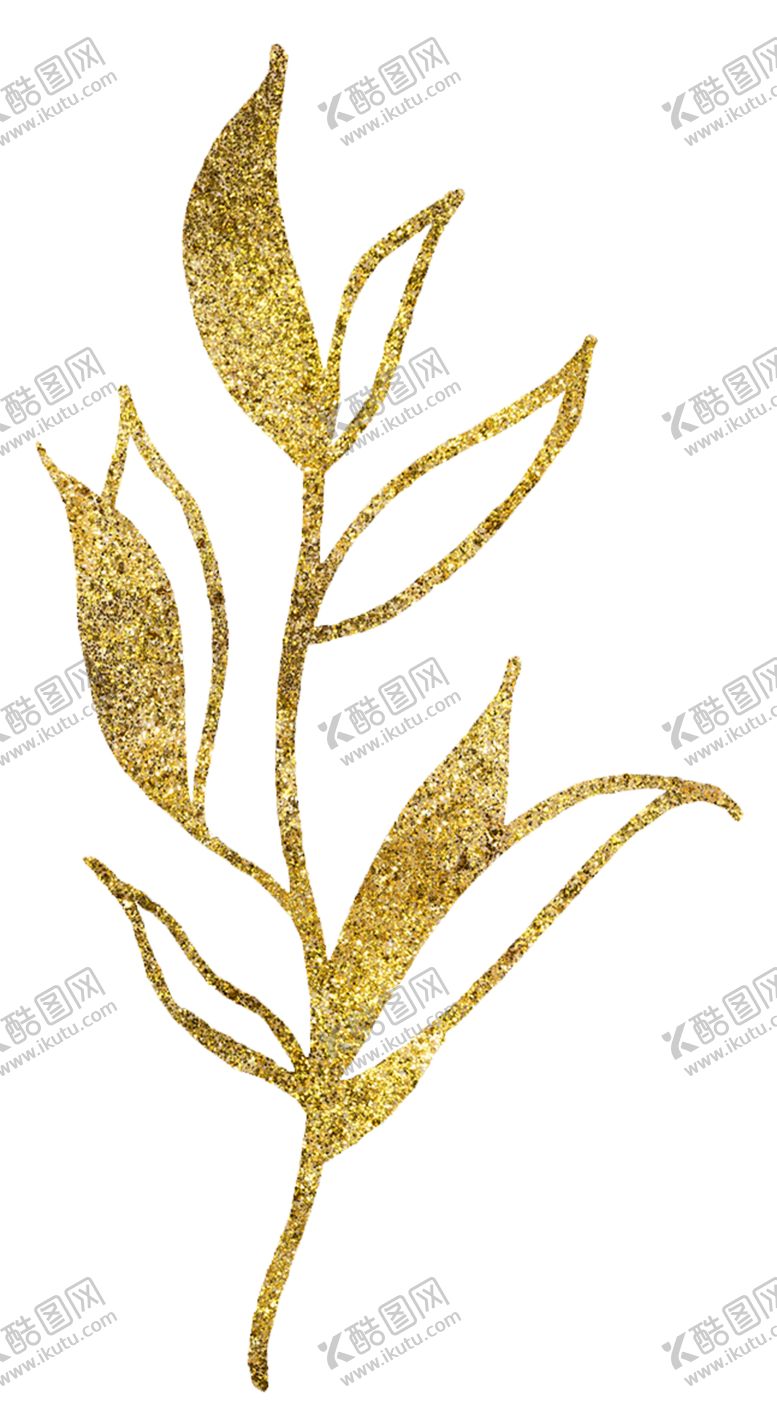 编号：26693610161402095425【酷图网】源文件下载-金色线条植物图案