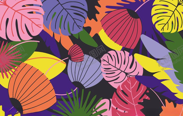 编号：74638110130348439685【酷图网】源文件下载-叶子背景