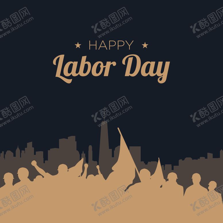 编号：06152409210712129758【酷图网】源文件下载-劳动节海报 工人剪影
