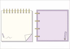 翻页笔记本边框标题框