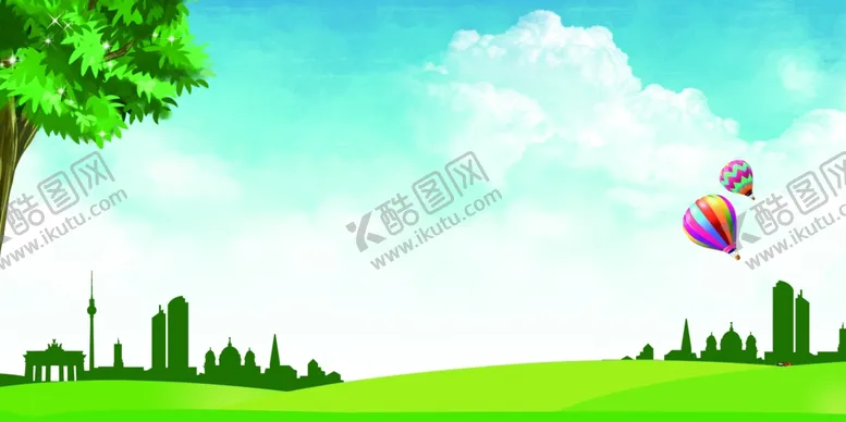 绿色背景图片环保背景素材展板展板