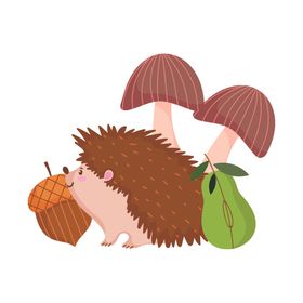 手绘淡彩动物