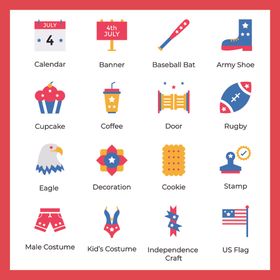 童子军相关图标集合