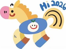 可爱小马卡通形象设计