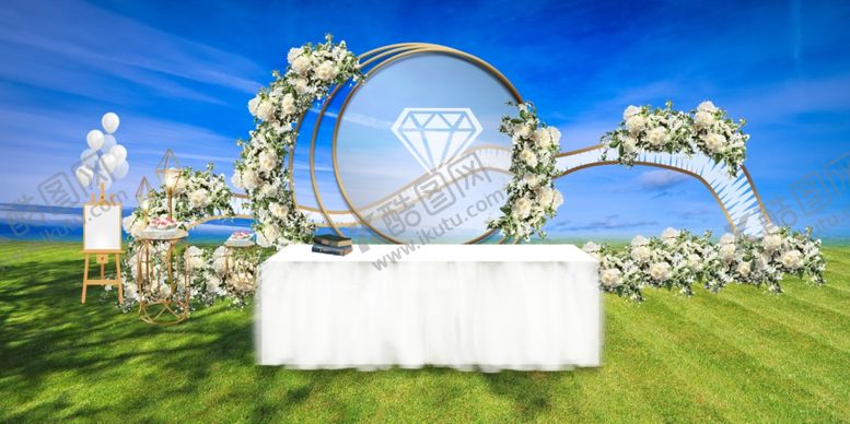 编号：12726306191417245696【酷图网】源文件下载-森系几何高端婚礼