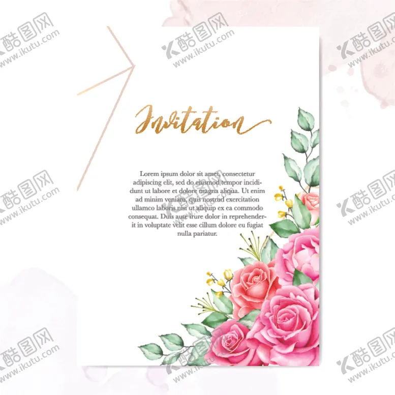 编号：61559606300818373228【酷图网】源文件下载-花卉请柬