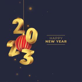 2023新年艺术字海报