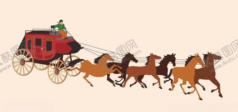 编号：32869110031857333170【酷图网】源文件下载-美国西部马车