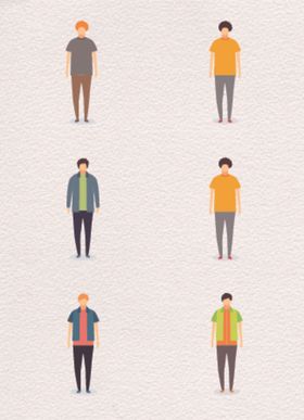 小清新简约无表情人物素材合集