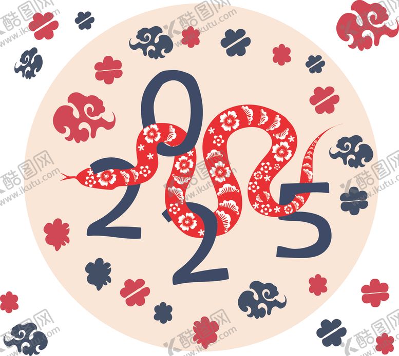 编号：86140701240826557409【酷图网】源文件下载-2025蛇年