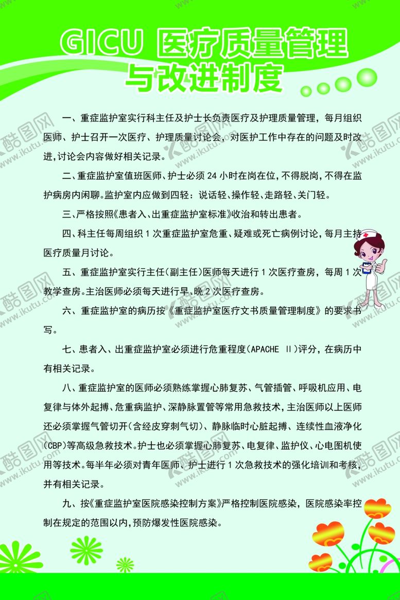 编号：34502809212128354662【酷图网】源文件下载-GICU医疗质量管理与改进制