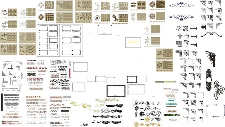 编号：73593112080633172917【酷图网】源文件下载-名类花纹边框
