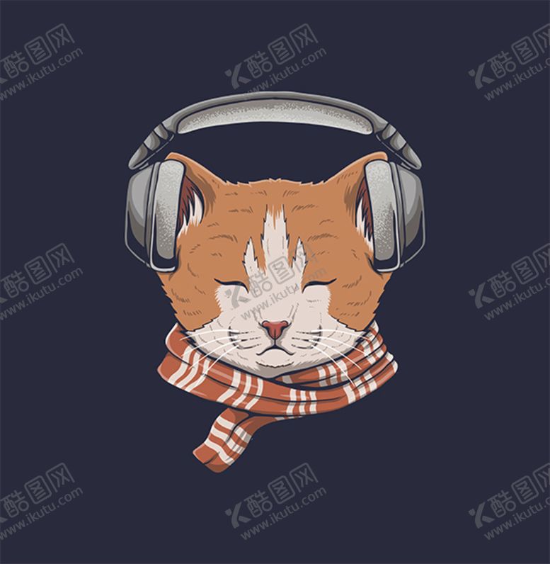 编号：85742009141005443461【酷图网】源文件下载-猫咪复古耳机字母设计