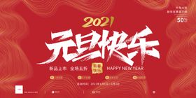 元旦展板海报新年快乐