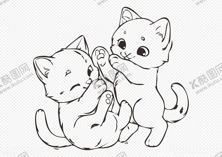编号：33882802152143474376【酷图网】源文件下载-手绘猫咪