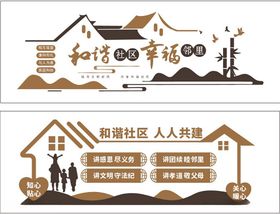 和谐社区文化宣传设计图