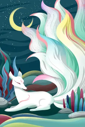 七夕插画展板广告折扣