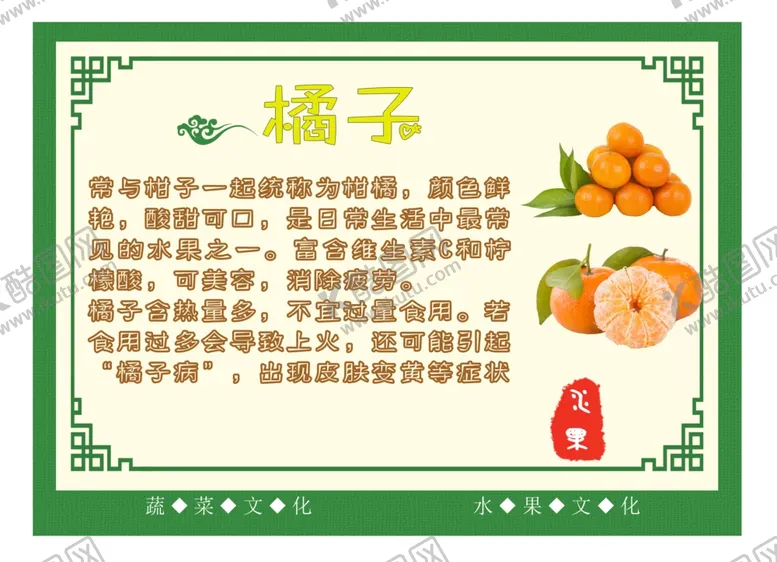 编号：43057805031853128277【酷图网】源文件下载-水果养生之橘子