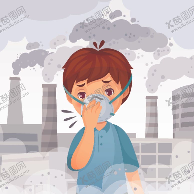 编号：10116606150027129452【酷图网】源文件下载-工业大气污染口罩男孩