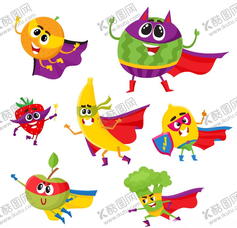 编号：85734410032355296687【酷图网】源文件下载-水果超人