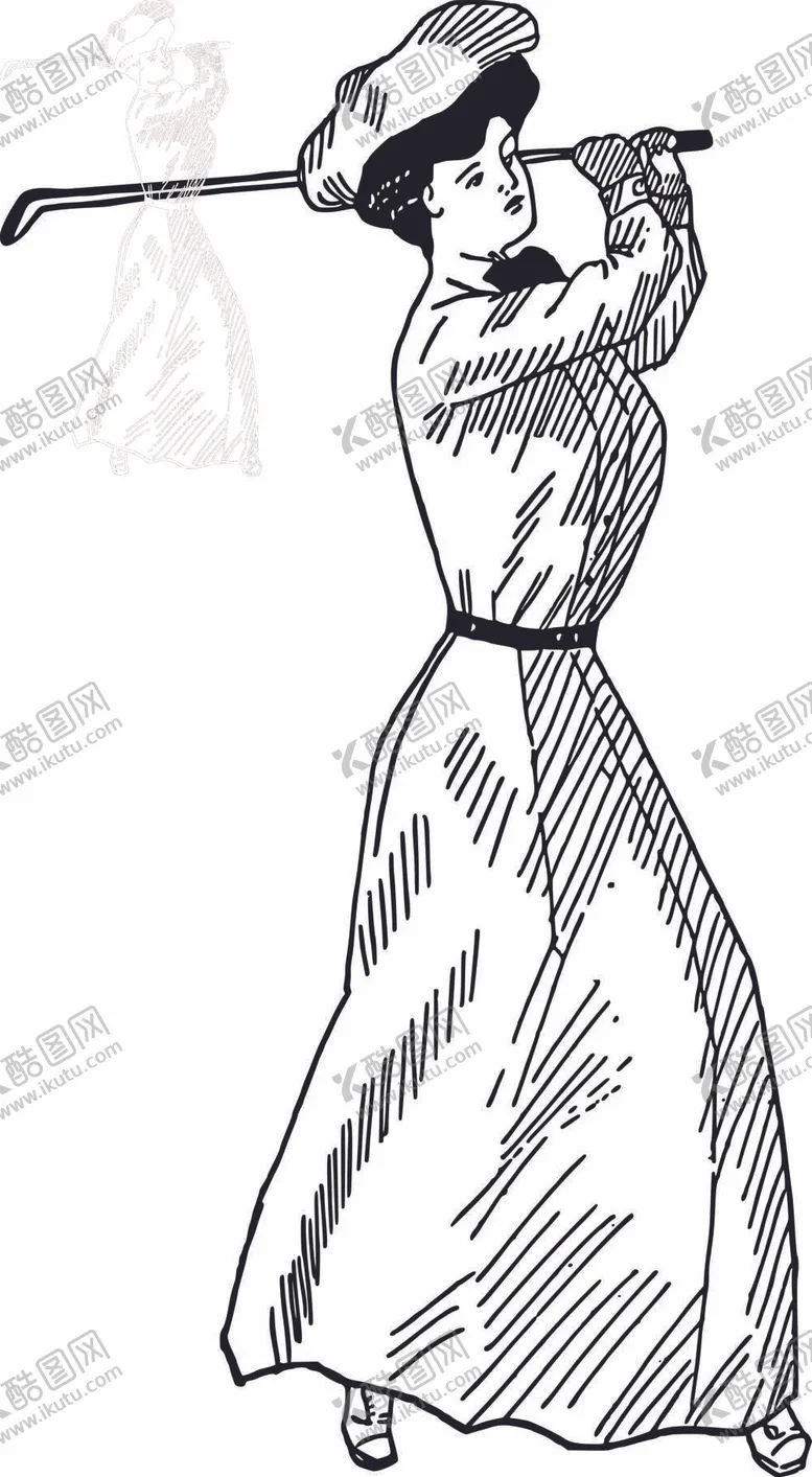 编号：60425309250528419162【酷图网】源文件下载-高尔夫球员矢量素材
