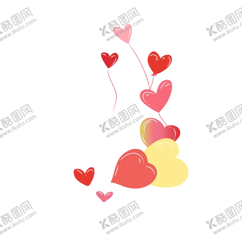 编号：05687409222009516729【酷图网】源文件下载-爱心气球边框