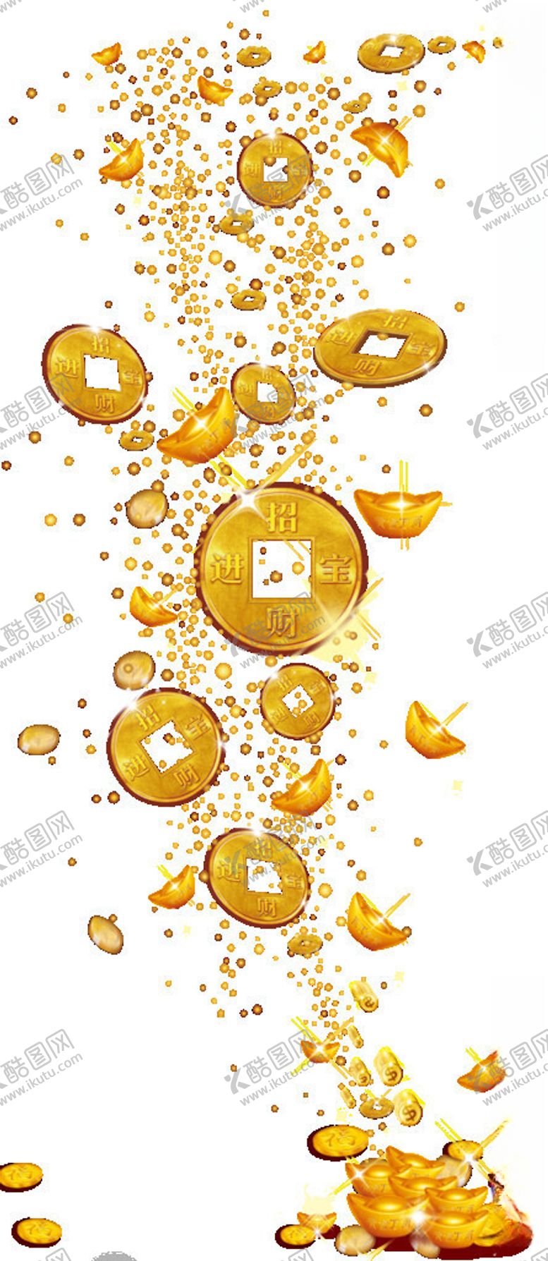 编号：17485402061459435899【酷图网】源文件下载-春节金币素材