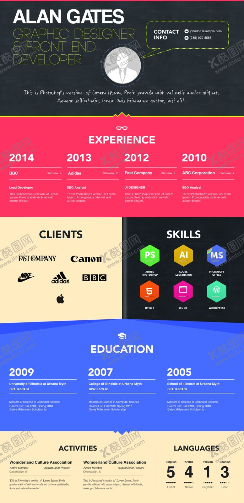 编号：53058410172005024562【酷图网】源文件下载-简历模板