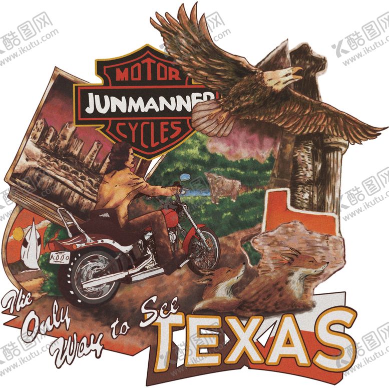 编号：94077809261730138397【酷图网】源文件下载-机车男孩老鹰