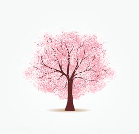樱花AI矢量图壁纸AI设计素材植物卉