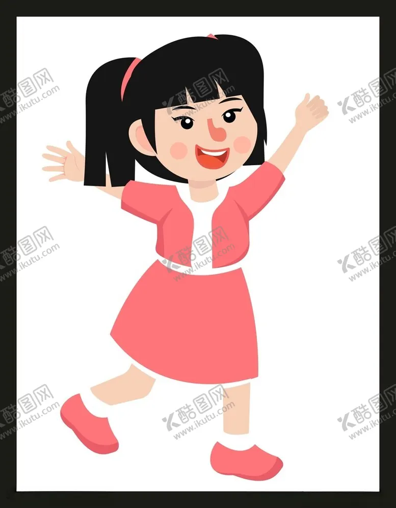 编号：31319212160710172222【酷图网】源文件下载-手绘儿童女孩