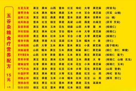 五谷杂粮食疗