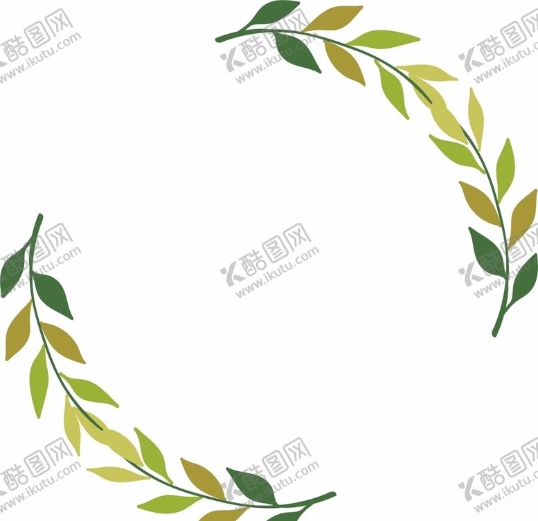 编号：35144210162208356066【酷图网】源文件下载-树叶边框矢量图