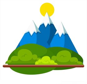 山峰插画山峰矢量图像