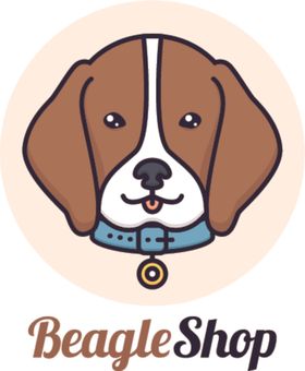 小狗图标宠物犬LOGO宠物LOGO彩绘动物LOGO