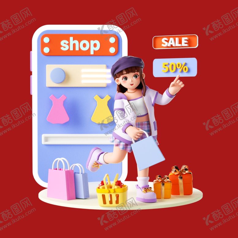编号：21591102171822316283【酷图网】源文件下载-女人购物素材
