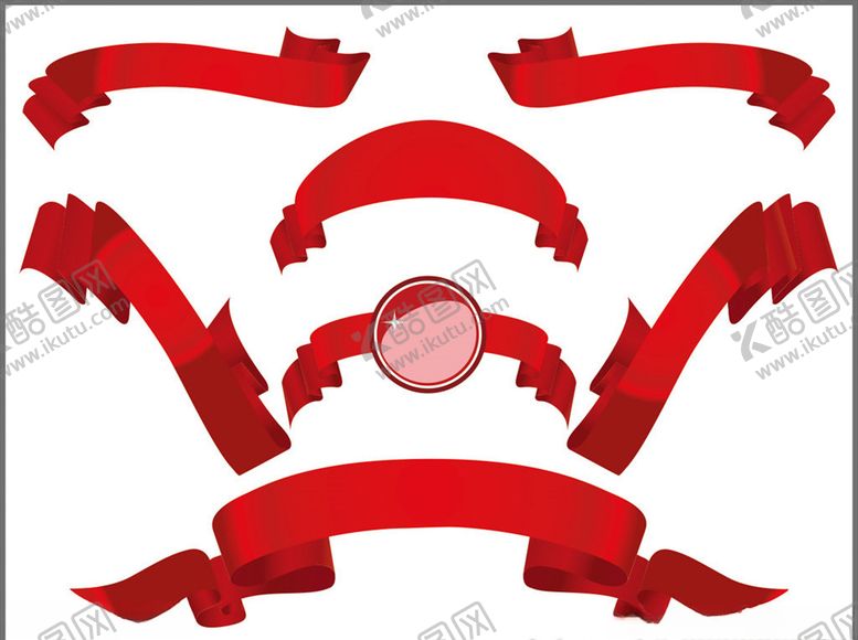 编号：42119110110006195411【酷图网】源文件下载-红飘带绸带