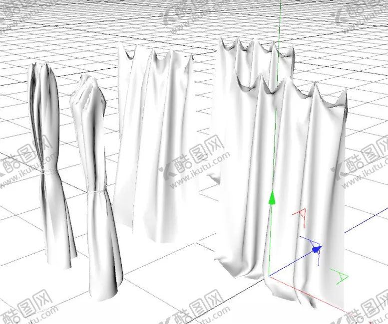 编号：70372002100753366119【酷图网】源文件下载-C4D模型窗帘