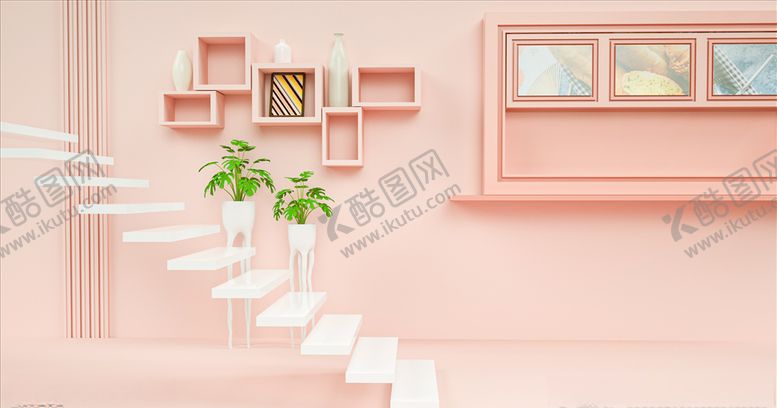 编号：83031107061103521727【酷图网】源文件下载-室内展台模型