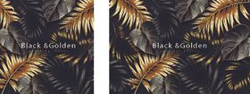 高端金色棕榈树叶背景底纹