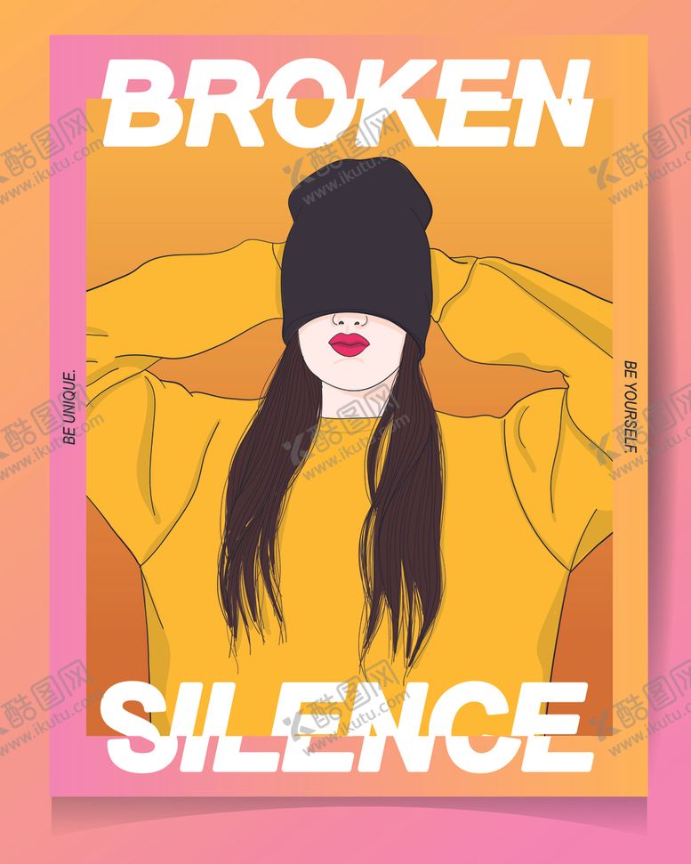 编号：60284009191819521839【酷图网】源文件下载-潮流波普风插画女孩海报