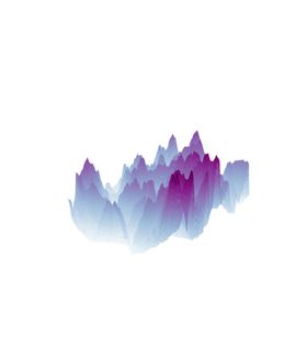 抽象山峰烟雾缭绕泼墨迷雾插画