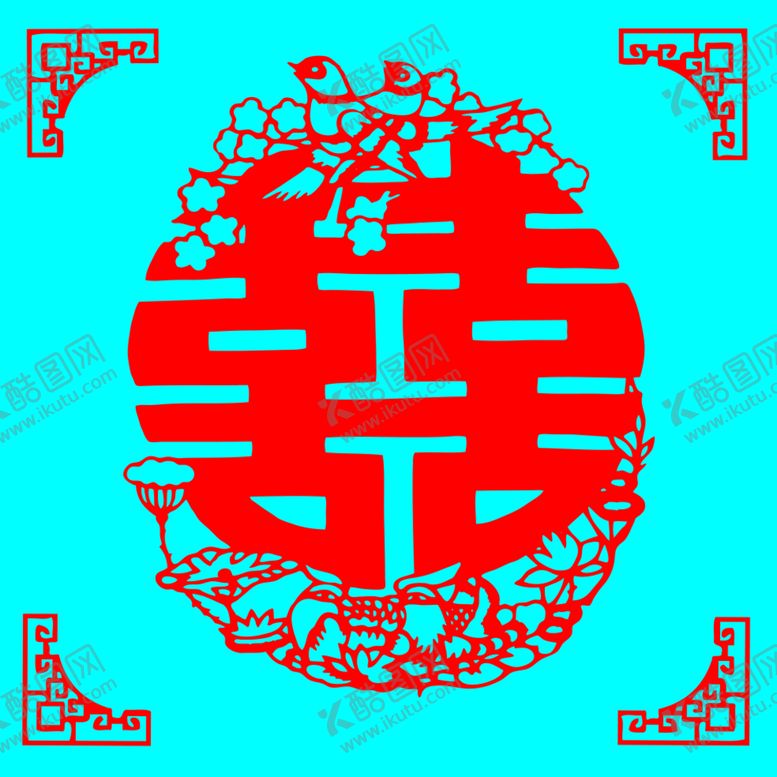 编号：35289201312332212527【酷图网】源文件下载-喜上眉梢剪纸