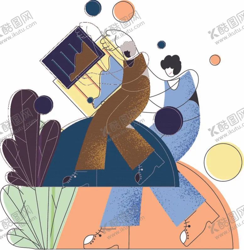 编号：83883412042252297012【酷图网】源文件下载-创意抽象人物插画  