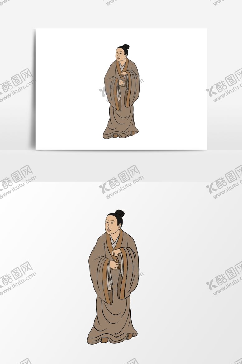 编号：59262510312153127987【酷图网】源文件下载-淡彩国画人物