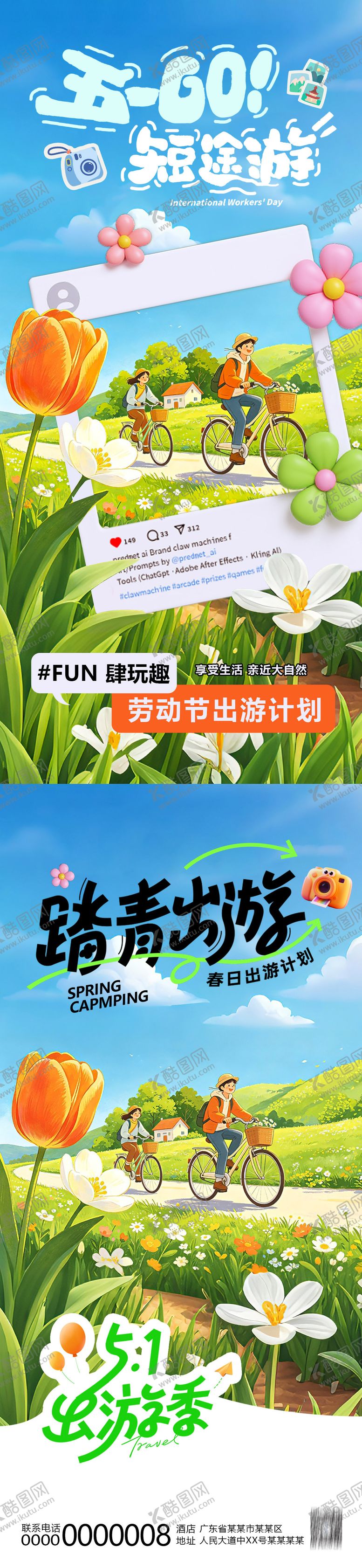 编号：66739704241948113749【酷图网】源文件下载-五一出游海报