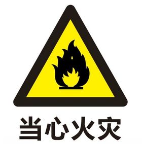 矢量当心火灾