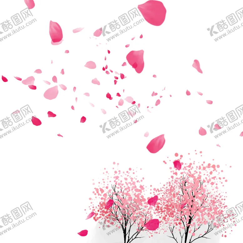 编号：61350804080249098331【酷图网】源文件下载-手绘樱花素材