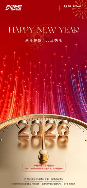 元旦节日质感海报